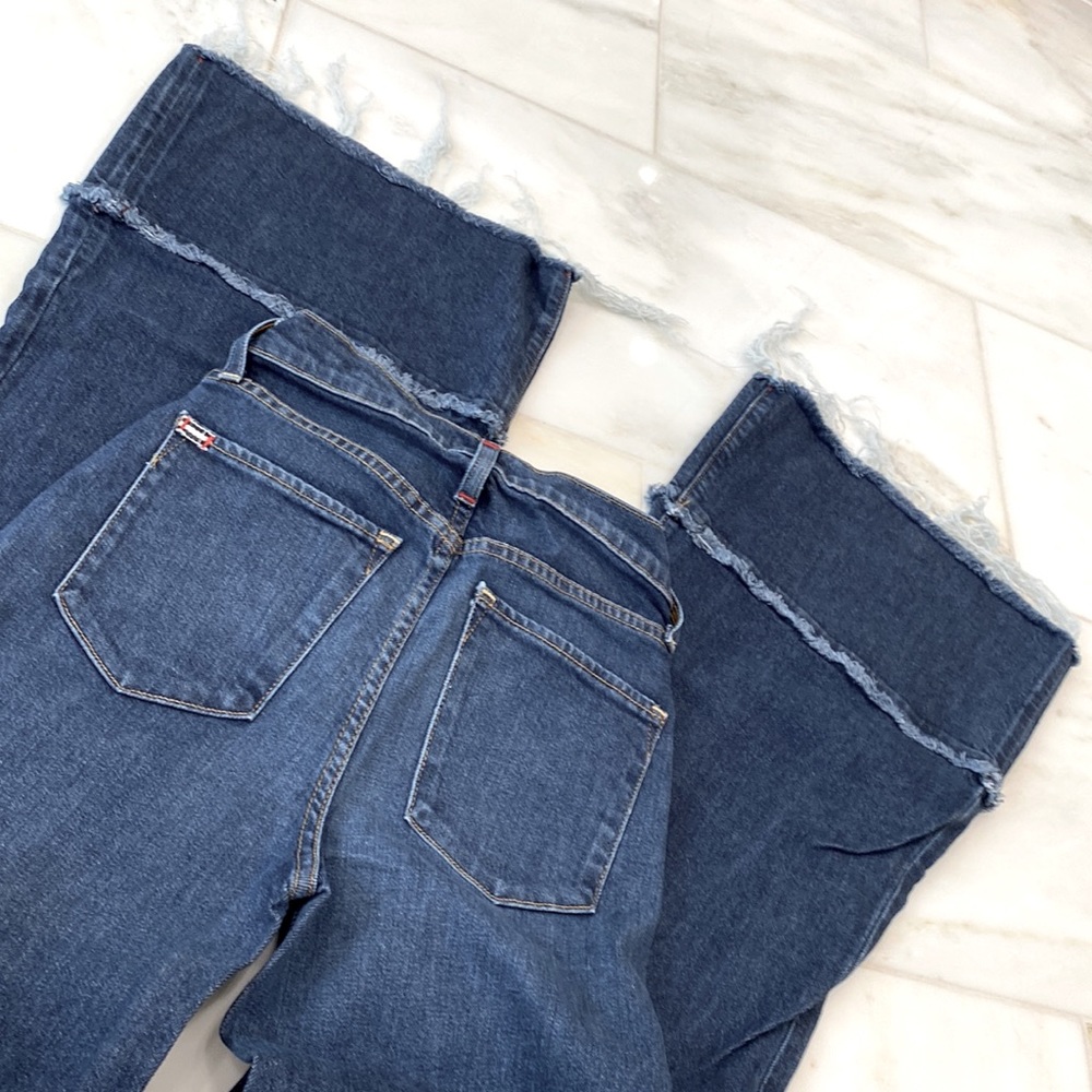 Lacie & Olivia size 25 high t waisted. Super large & long bell bottoms w Fringe